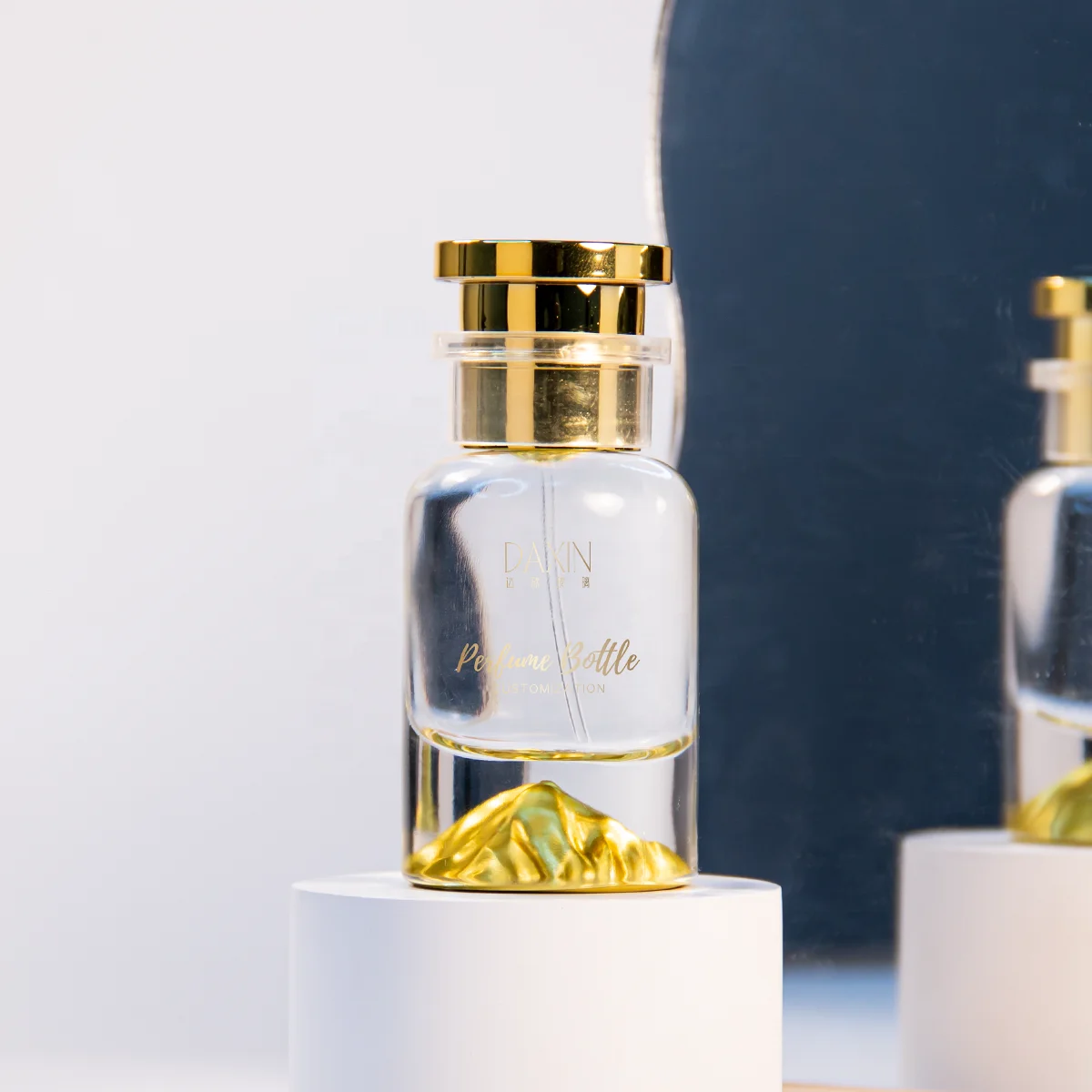 Perfume Bottle Factory High Purity Fragrance Bottle Gold 100ml Glass Perfume Flacon Glass Perfume with Carton and Printing