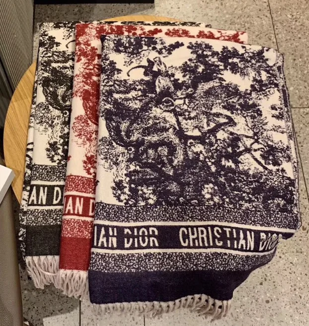 Autumn winter warm designer animal ink painting thickening cashmere scarf big pashmina shawl