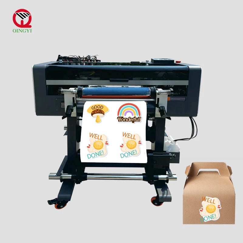 Qingyi KTM-A48 4 print head 60cm uv dtf printer i3200U1 high resolution UV printer DTF printer all in one crystal sticker