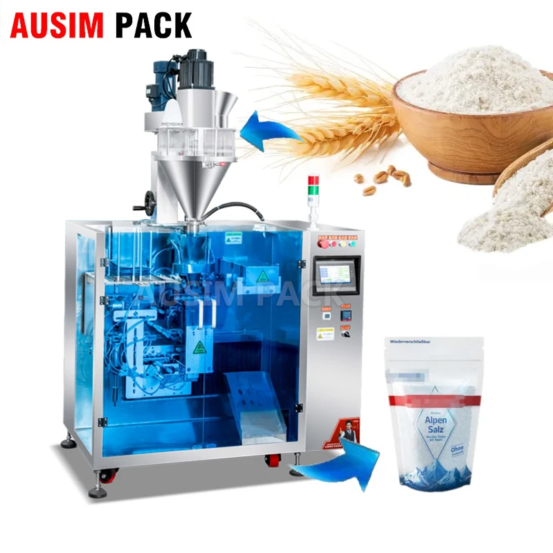 Multi-Function Pouch Filling Doypack Packing Zipper Giving Bag Mushrooms Powder Packaging Machine