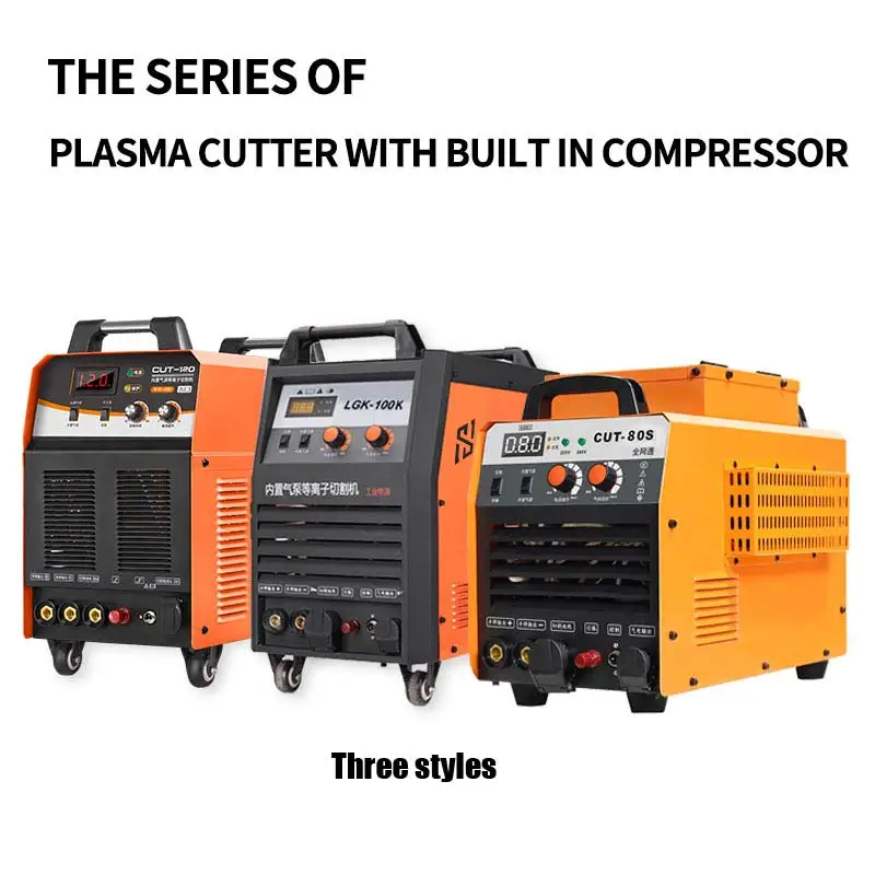 60Amp 80Amp 100Amp Plasma Cutter with Built in air Compressor 380V  220/380V CUT+MMA Professional Cutter