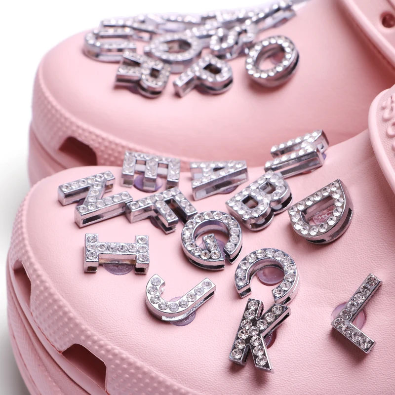 Wholesale Shoes Accessories Cheap Metal Charm Clogs Decoration Custom Letters Bling Luxury Designer Pieces