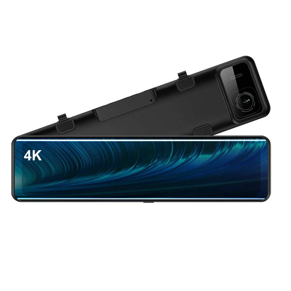 4K UHD Car DVR Stream Video Rear View Mirror Camera WIFI GPS Car Black Box Driving Recorder