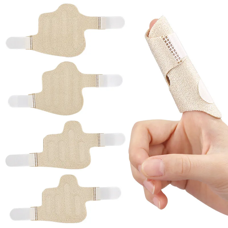 Self adhesive adjustable finger splint fixation band thumb and four fingers fixation support finger sheath
