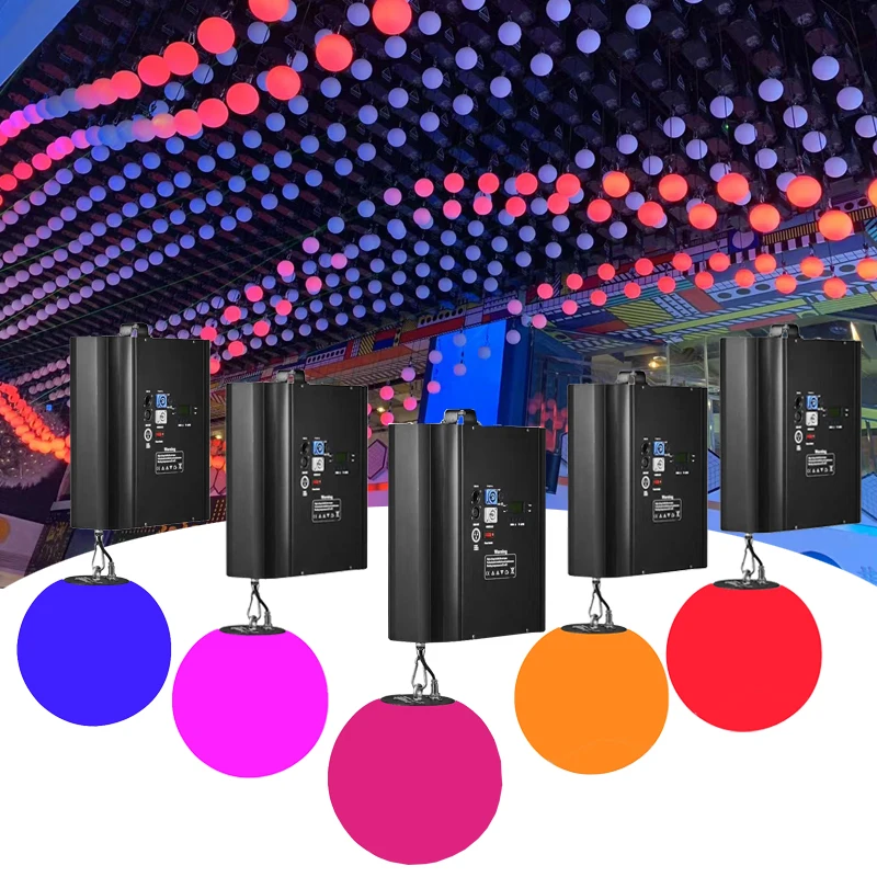 Лебедка RGB красочный DMX Автоматический подъемный шар светодиодный кинетический свет диско-шар подъемная система