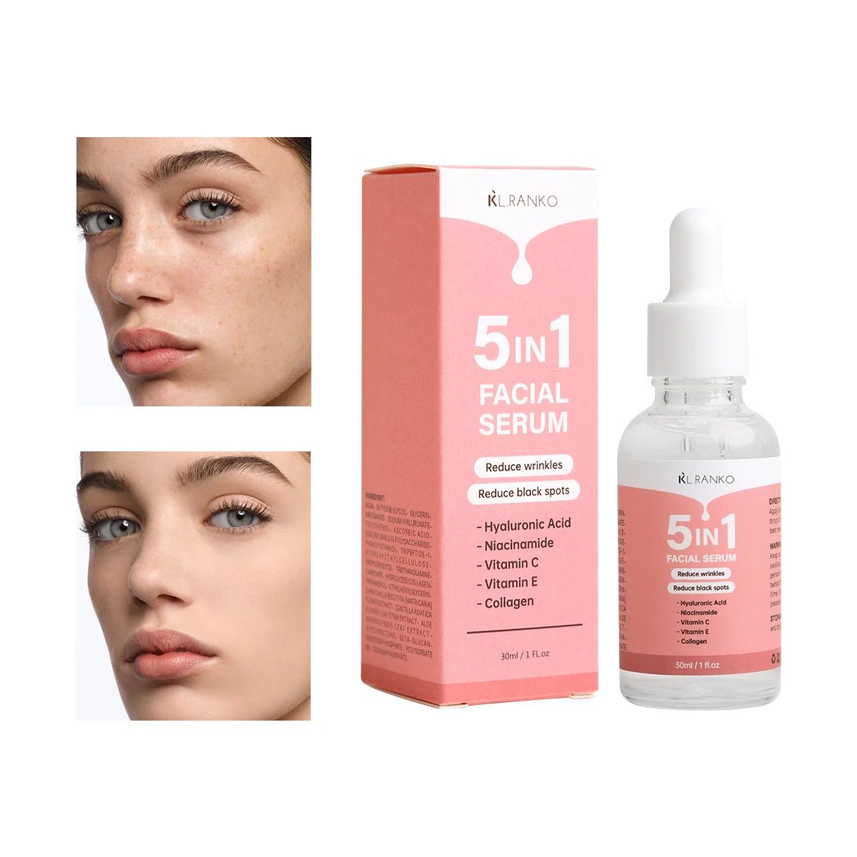 Suitable for All Skin Types 5-in-1 Facial Serum Best Suited for All Skin Types Including Dry, Oily, Acne-prone, Sensitive Skin