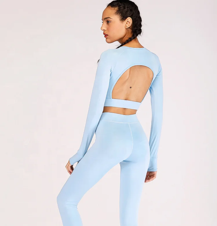 Factory custom recycled polyester women yoga wear set with logo rpet tracksuits sustainable eco friendly products