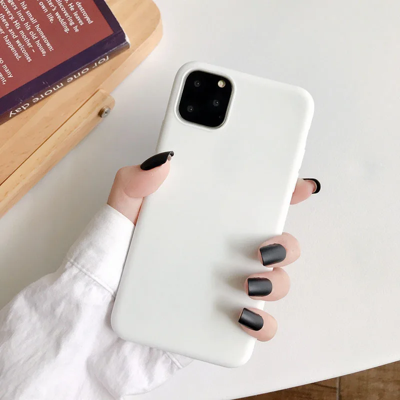 New Slim Matte Solid Color TPU Cell Phone Case for iPhone 11 5.8/6.1/6.5 inch, for iPhone 11 TPU Phone Cover