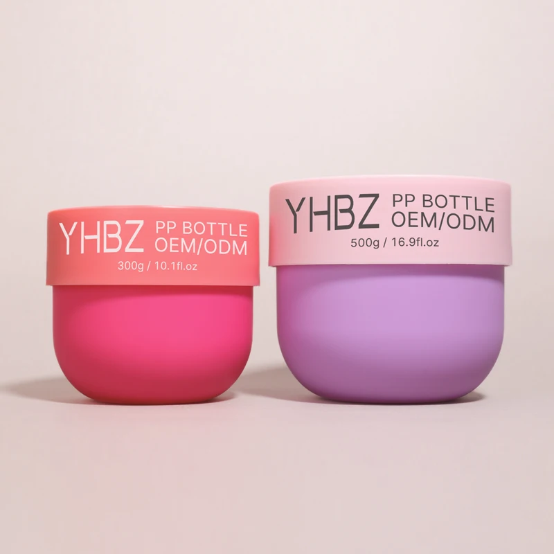 body scrub pp cream jar 50ml 75ml 100ml 150ml 200ml 300ml 500ml recyclable wide mouth round plastic cosmetic pot jar with lid