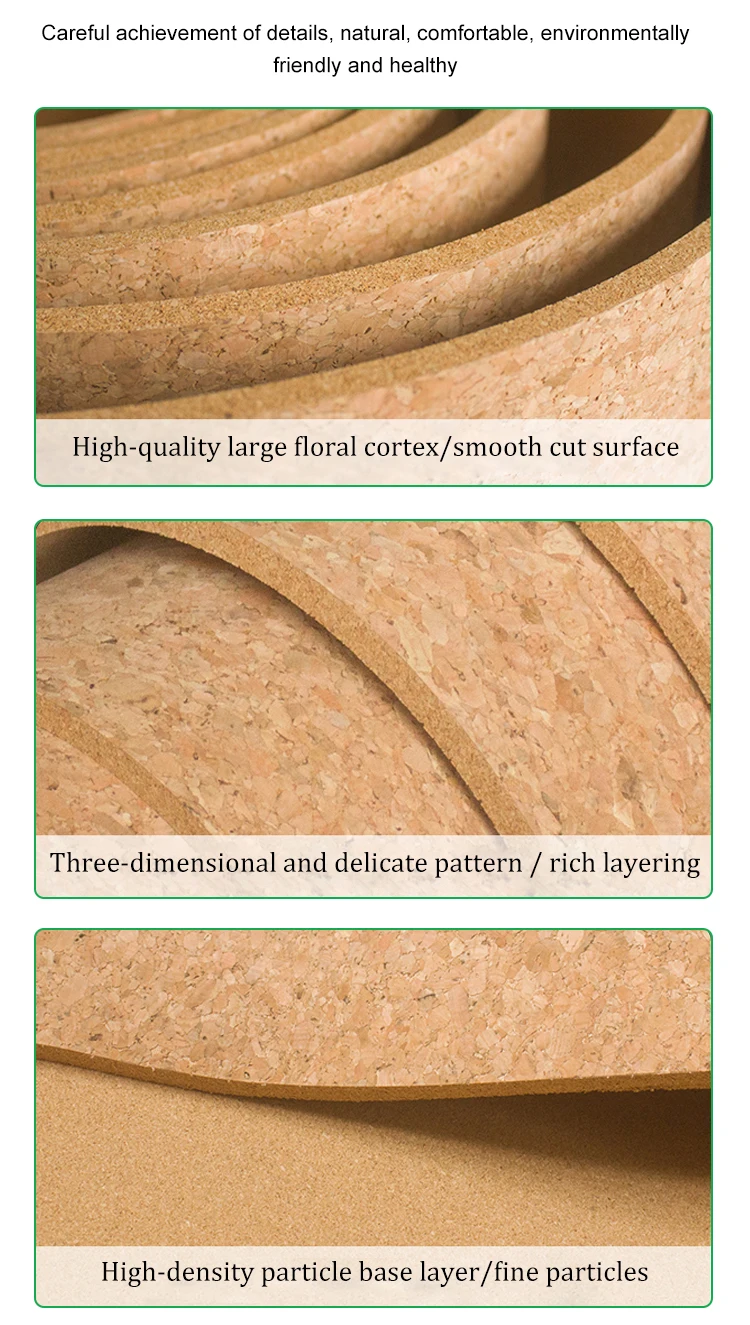 100% biodegradable cork placemat set cork trivet heat proof mat heat insulated pad