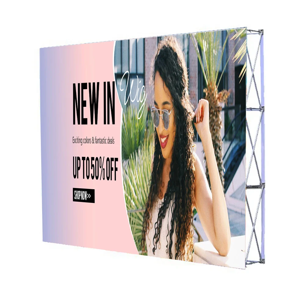 FEAMONT High Quality Printed Portable Trade Show Backdrop Display Stand for Advertising Sports Promotion Pop Backdrop Display