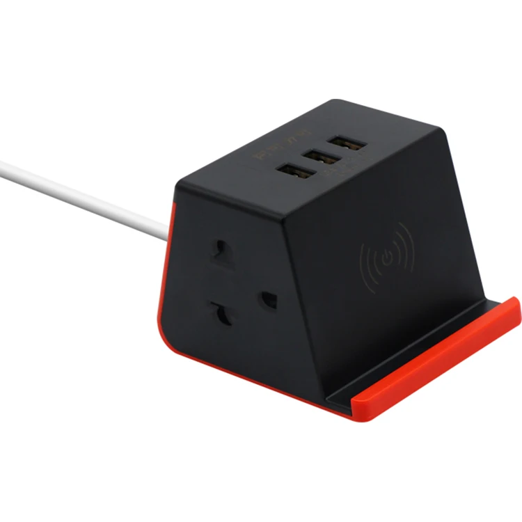 Desktop magic cube multifunctional socket with wireless charging Power strip  outlet with surge protector
