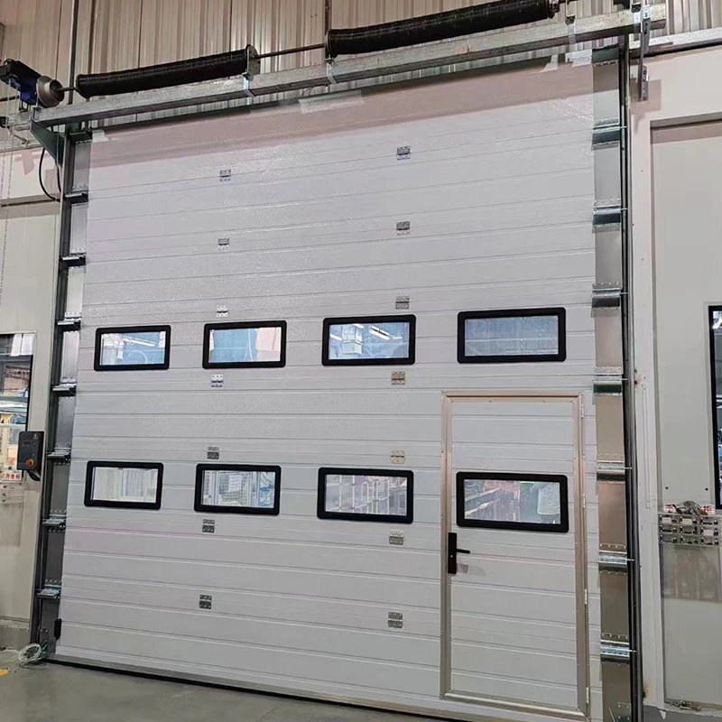 SHUNPENG Steel Foldable Industrial Painted Steel Steel Structure 3 Years Foldable Sectional Doors Polymer Customized Size CN;TIA