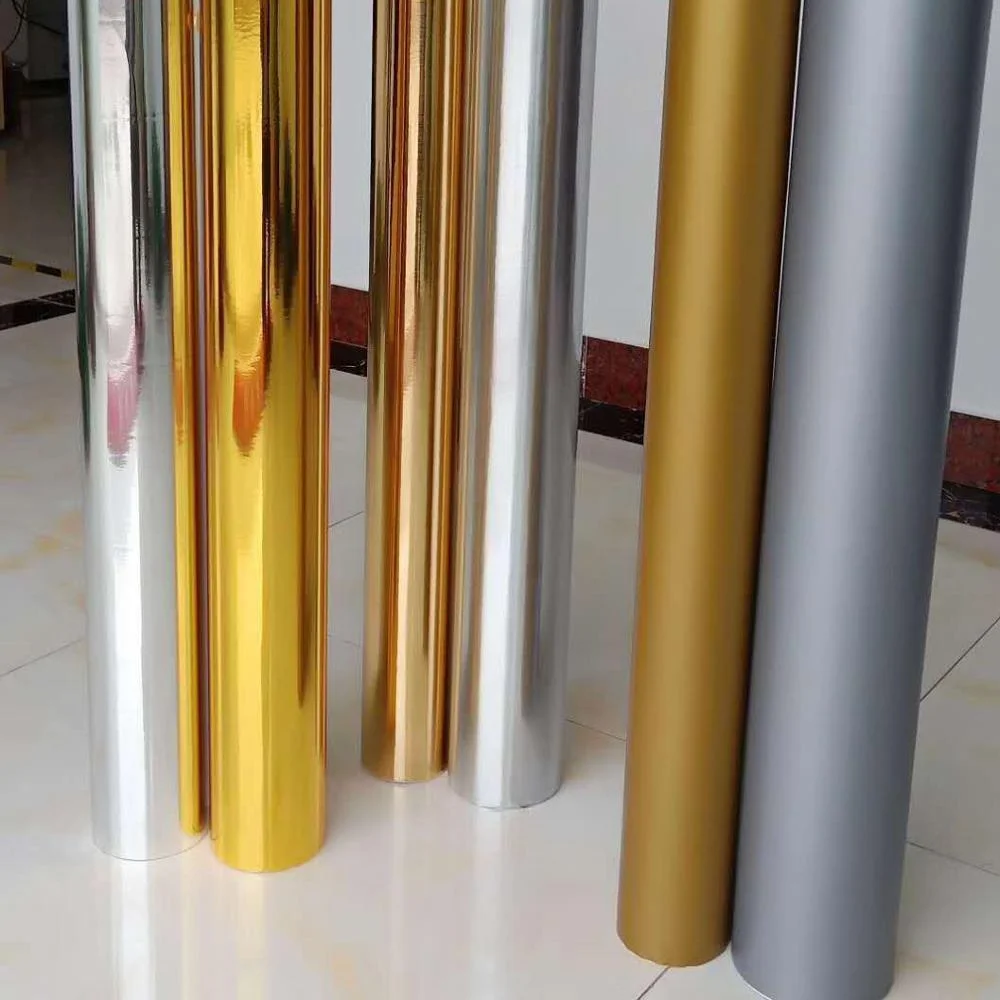Anolly hot sale factory price DIY raw material PVC metal effect self adhesive film gold removable color cutting vinyl rolls