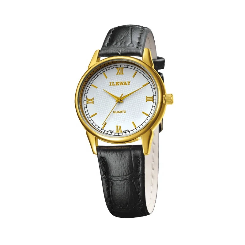 Analog Watch Student Leather Strap Wrist Watch Women 3 Atm Girls Quartz Watch