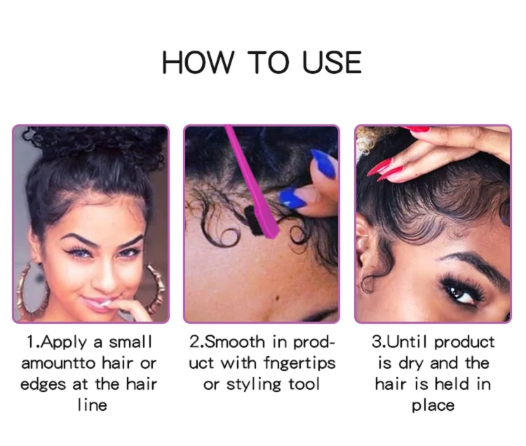 Private label super strong  best olive oil edge control  no white custom edge control gel