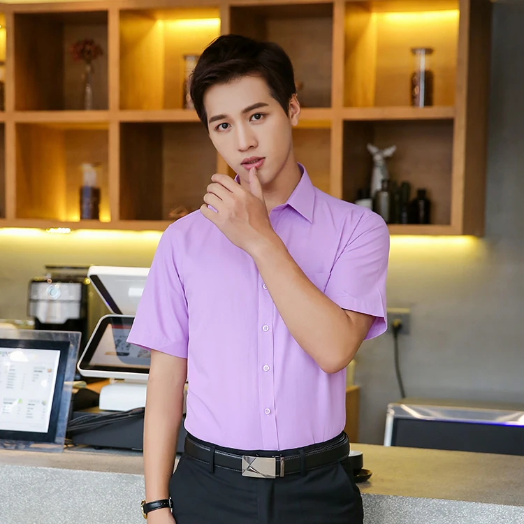 Custom Logo Waiter Uniform Work Wear Uniform for Workers With Pocket Bar Hotel Restaurant Shirt