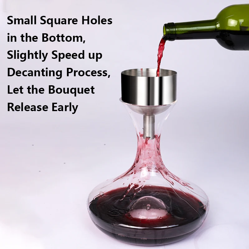Rabbit Wine Aerator Shower Funnel with Sediment Strainer