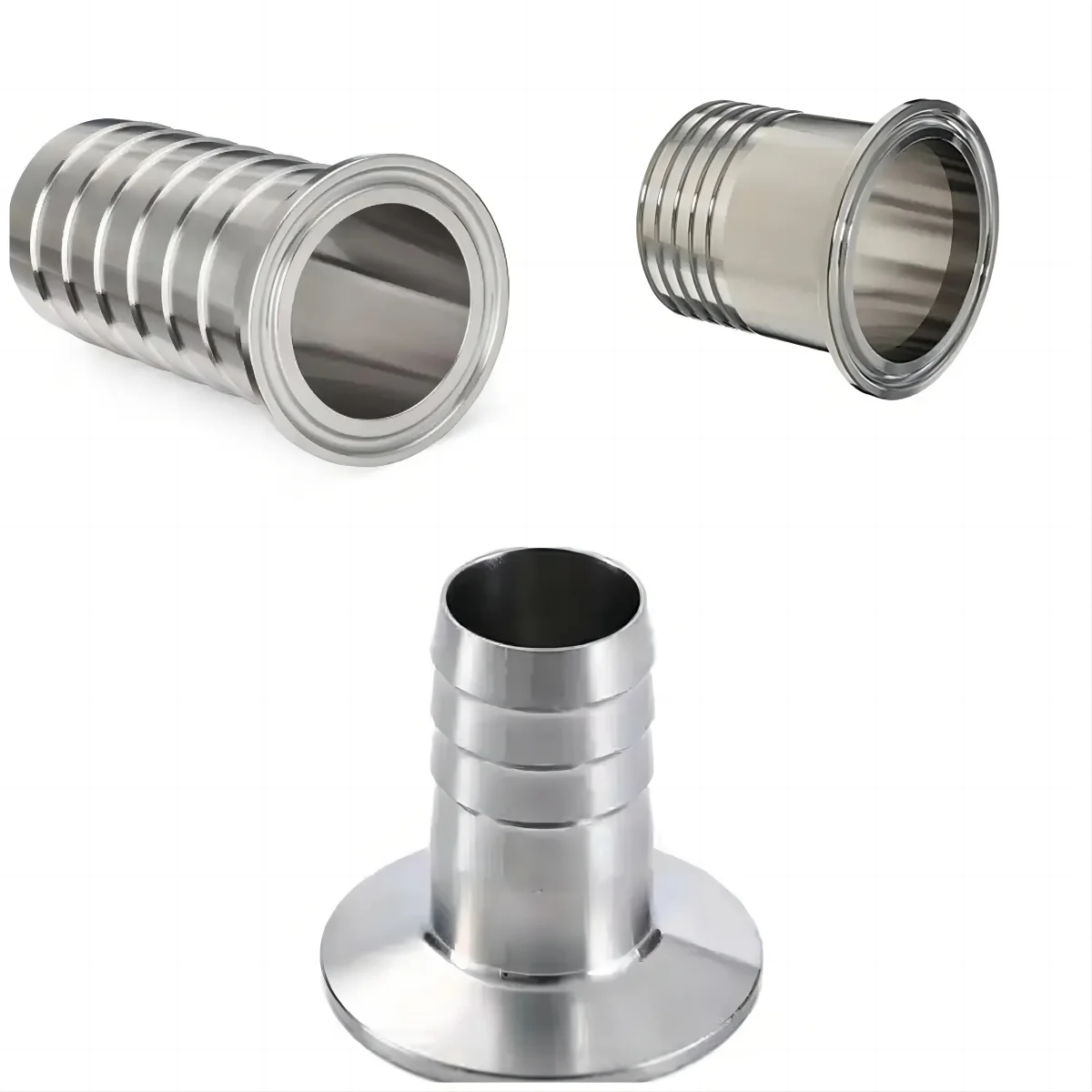 Competitive Price Drawing Custom China factory sanitary hydraulic hose crimping tri clamp Stainless Steel hose coupling fitting