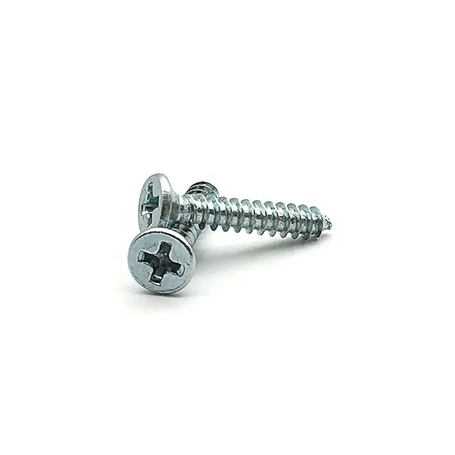 OEM Wholesale M3 M4 M5 M6 M8 Stainless Steel Zinc Plated Flat Head Phillips Drive self tapping screw
