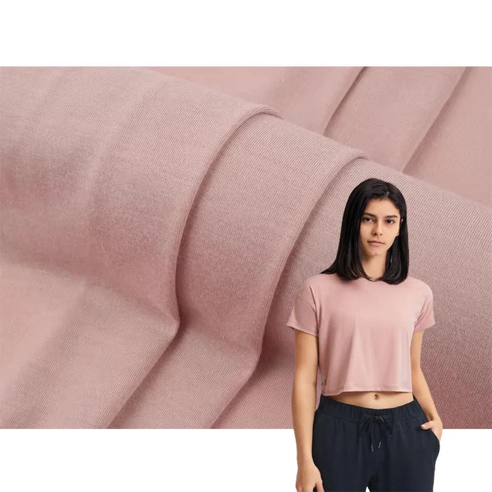 D002 Casual Style Knitted Fabrics 250 Colors Ready 100% Polyester Stretch Fabric Single Jersey Fabrics And Textiles