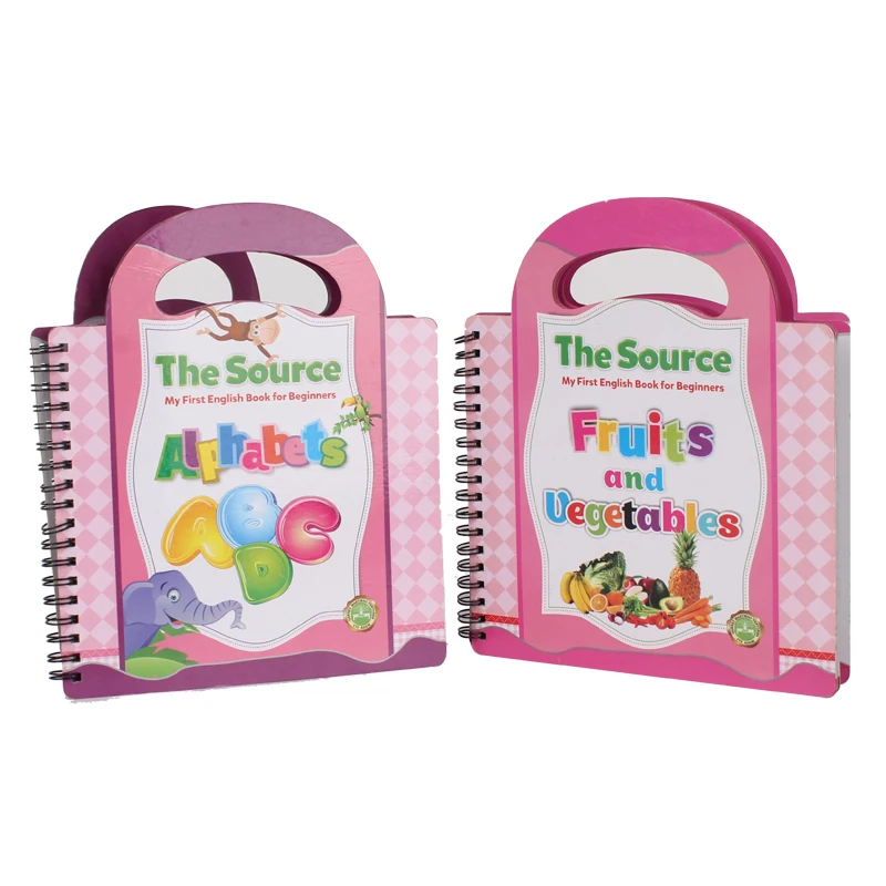 Custom Alphabet Book Study English Bilingual Hardcover ABC Book For Kids With Handle