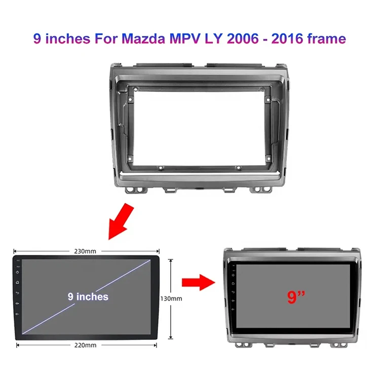 9 Inch WiFi GPS BT DSP IPS Car Radio Gps Navigation System Android Auto Carplay Multimedia Player For Mazda Mpv Ly 2006 - 2016