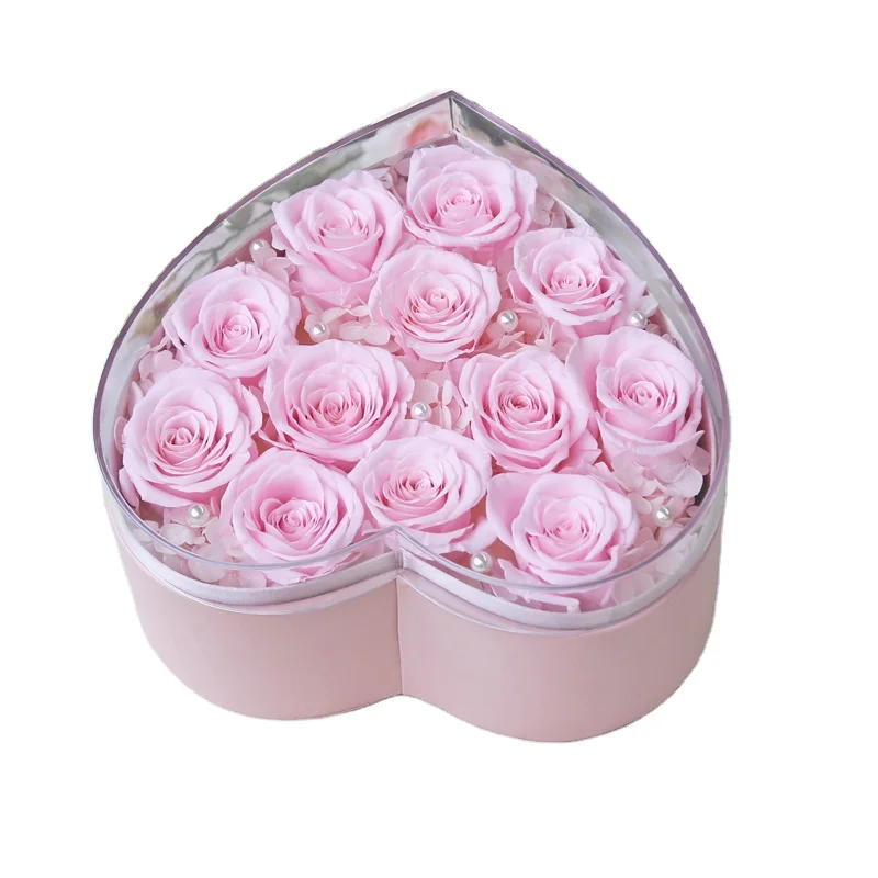 C&D High Quality home decoration flower grade gift box square box preserve roses