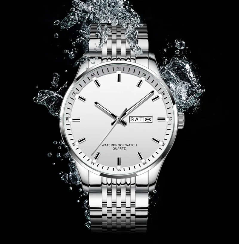 2022 new top oem custom steel strap simple fashion 5 atm waterproof watch factory  men quartz wrist  watches