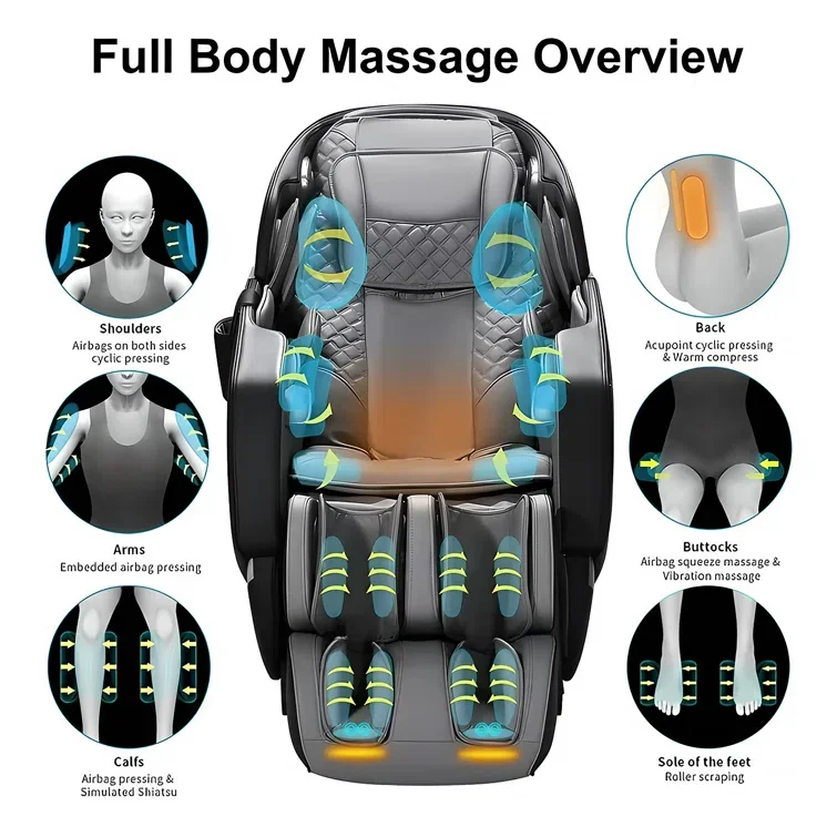 2023 New Full Body Home  Multifunctional Fully Automatic Space Electric Cabin Smart Luxury  Massage Chair