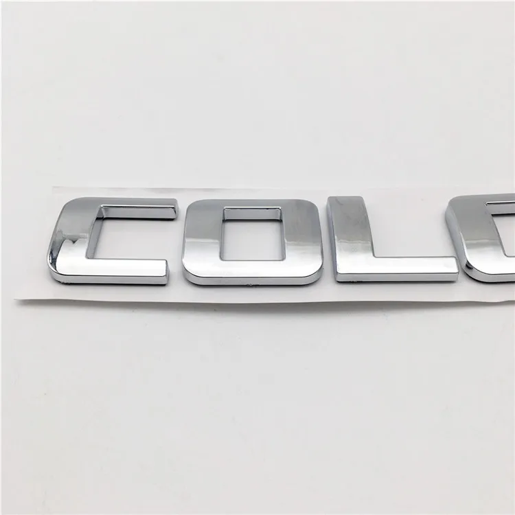Custom Plastic Silver Black Label Car Logo Badge Emblem Sticker