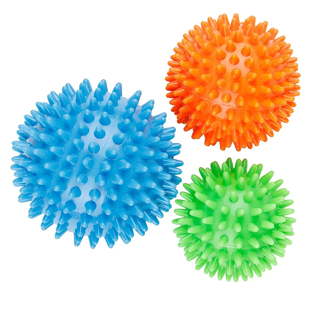 9cm eco friendly PVC colorful spiky stress massage plastic facial balls manufacturer