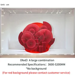 O&M Display Design Paper Decoration Fan Stores Windows Decoration For Wedding Event