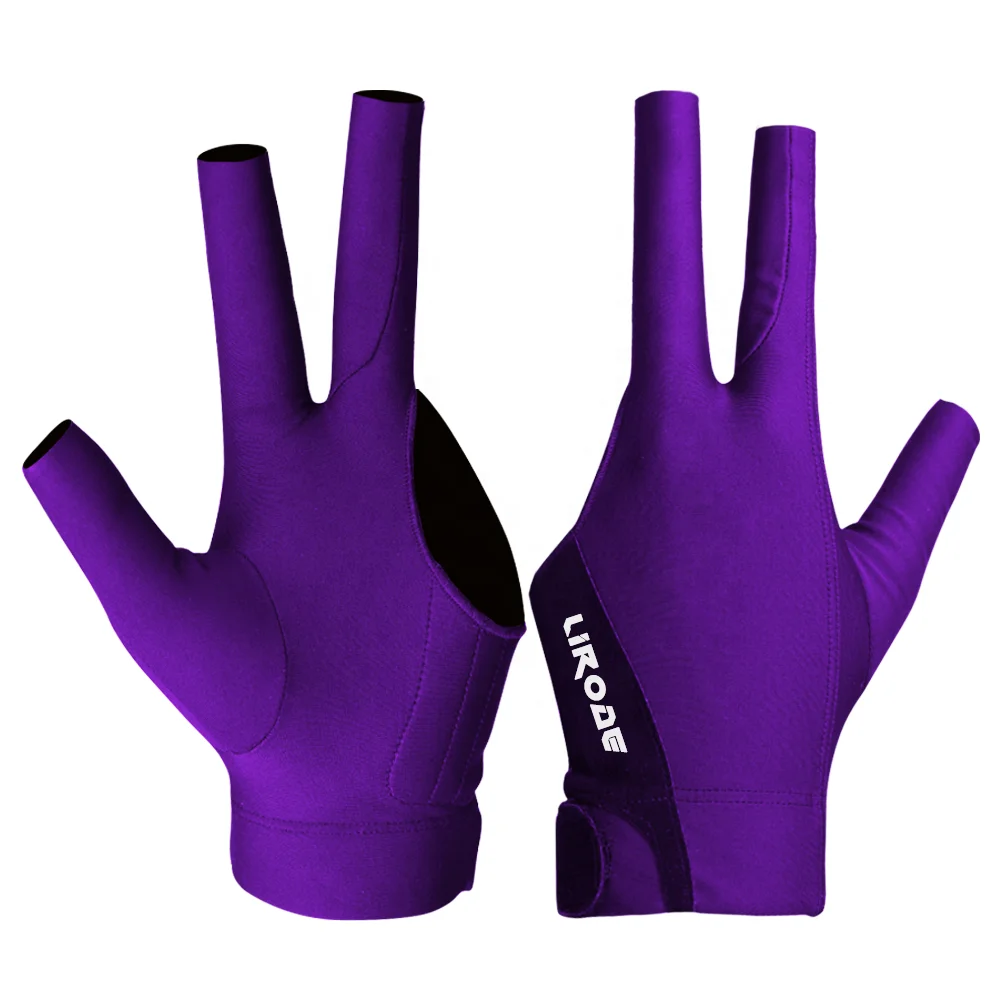 Best Man Woman Elastic 3 Fingers Show Billiard Shooters Carom Pool Cue Gloves Accessories Custom Snooker Gloves for Left Hand