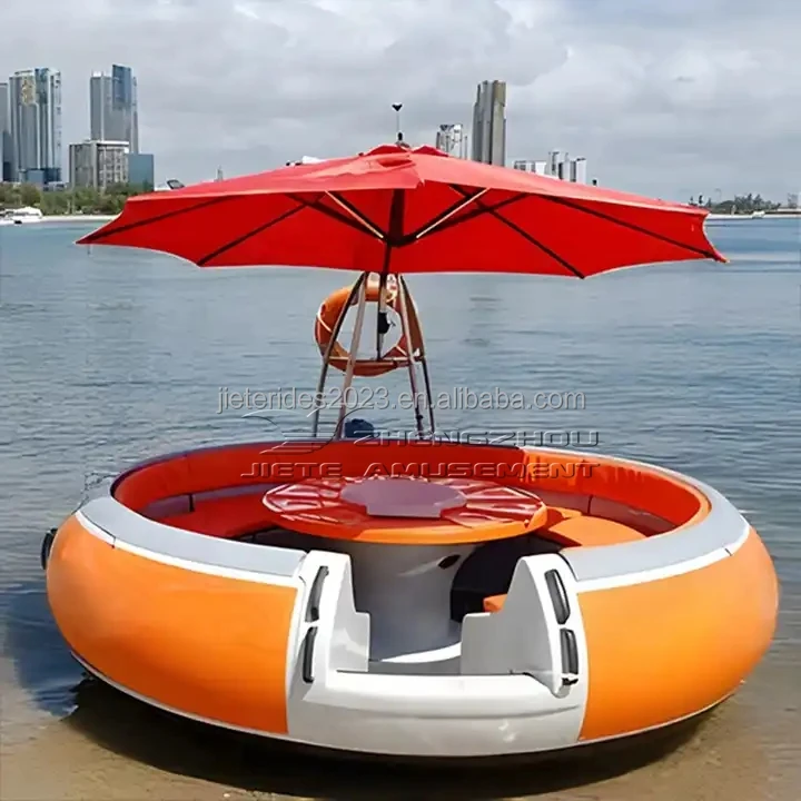 4 Seater Popular Pedal Boat/ Electric water play equipment car boat bbq island type Tricycle & bike