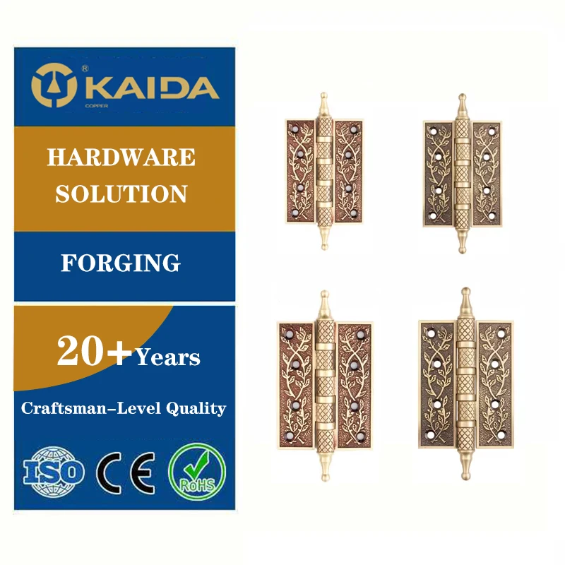 Custom Timeless Beauty Classic Sophistication Brass Door Hinge Set for Vintage Doors