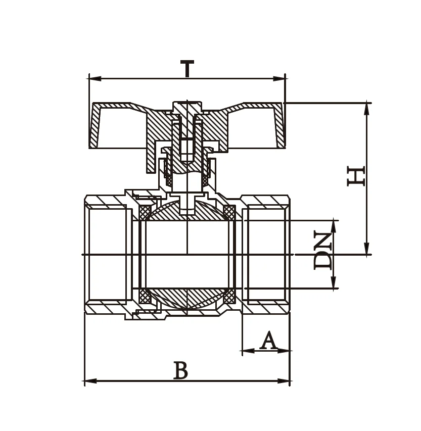 Brass Ball Valve - 6910 (Full bore, heavy type and long threads FF, PN40) - Ayron Brand