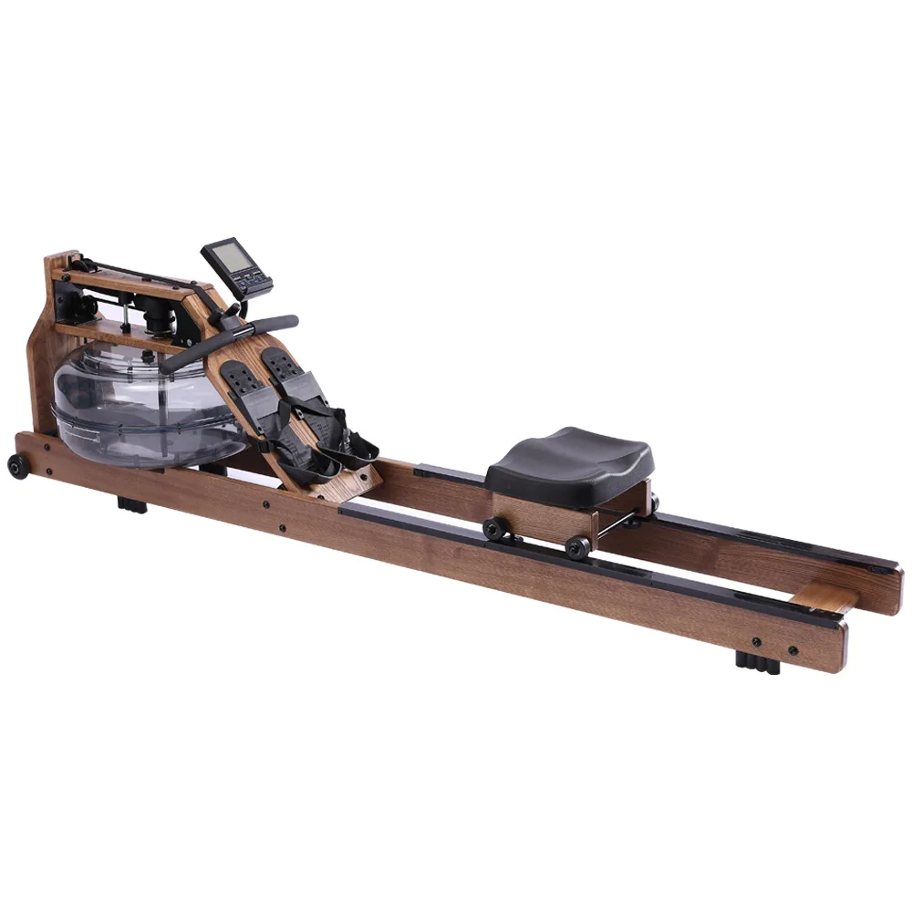 Gym Equipment Cardio Exercise Fitness  Solid Wood Water Rowing Machine Trainer