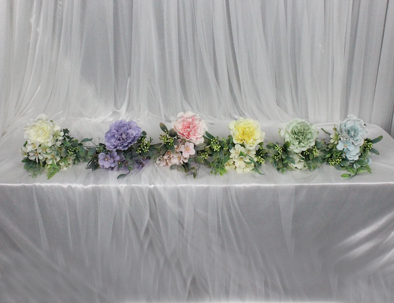 Lusiaflower Silk flowers dusty blue peony wholesale for home and shop decoration