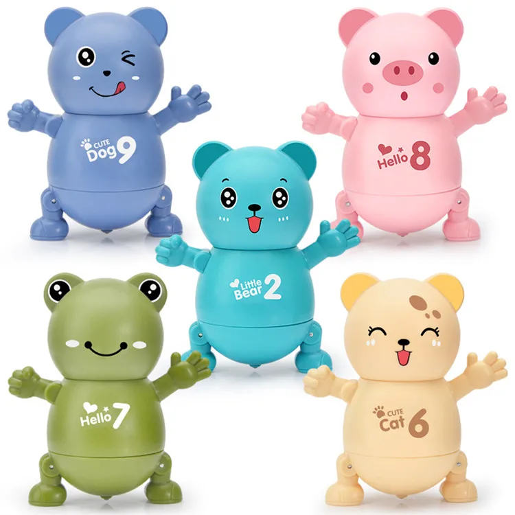 Kids early education cartoon rotating decompression fidget spinner toy animal