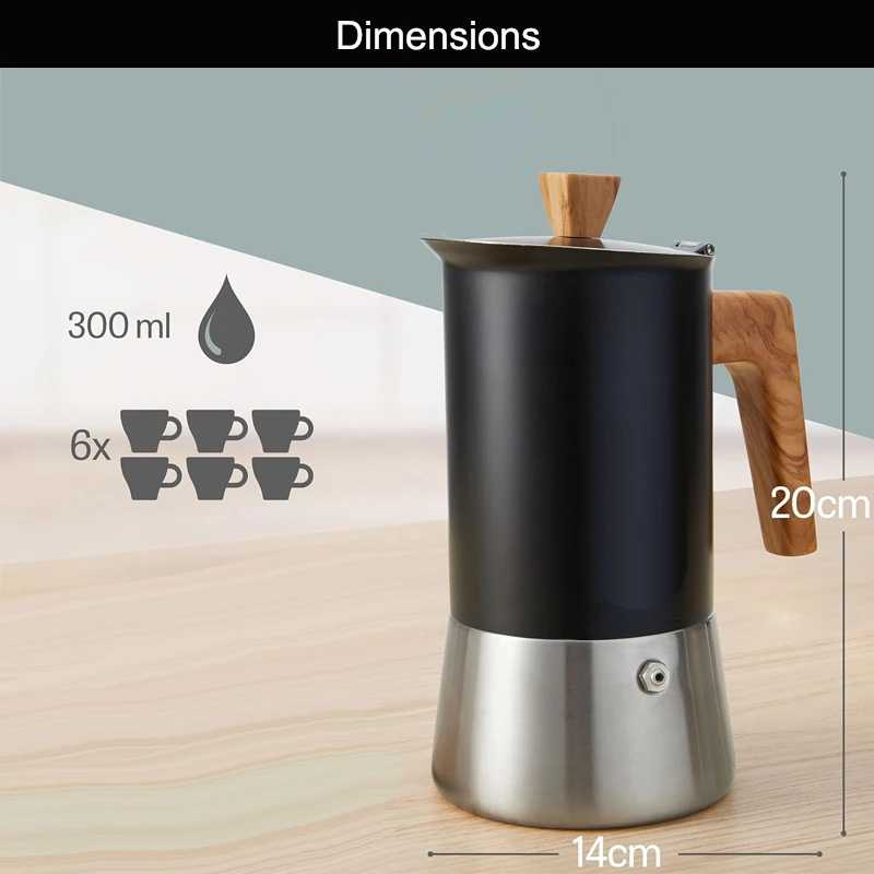 OEM индукционная плита Эспрессо кофеварка Cafetera нержавеющая сталь Алюминиевый горшок Moka