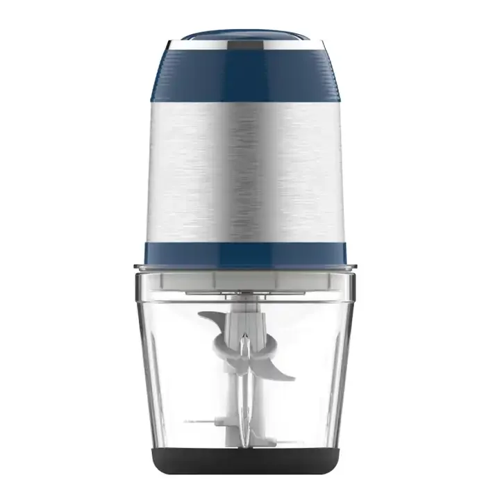 Kitchen appliance multi functional garlic slicer glass bowl stainless steel 6 blade mixer electrical chopper food processor