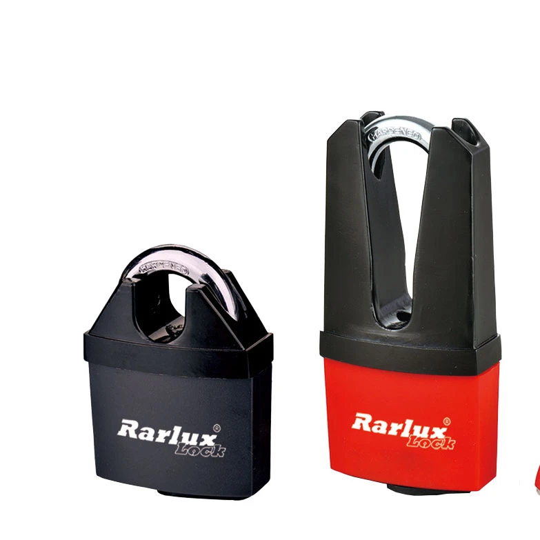 Rarlux Waterproof Padlock Shackle  Protected Disc Padlock with plastic cover High Safety 4 Keys 55mm,65mm CN;ZHE
