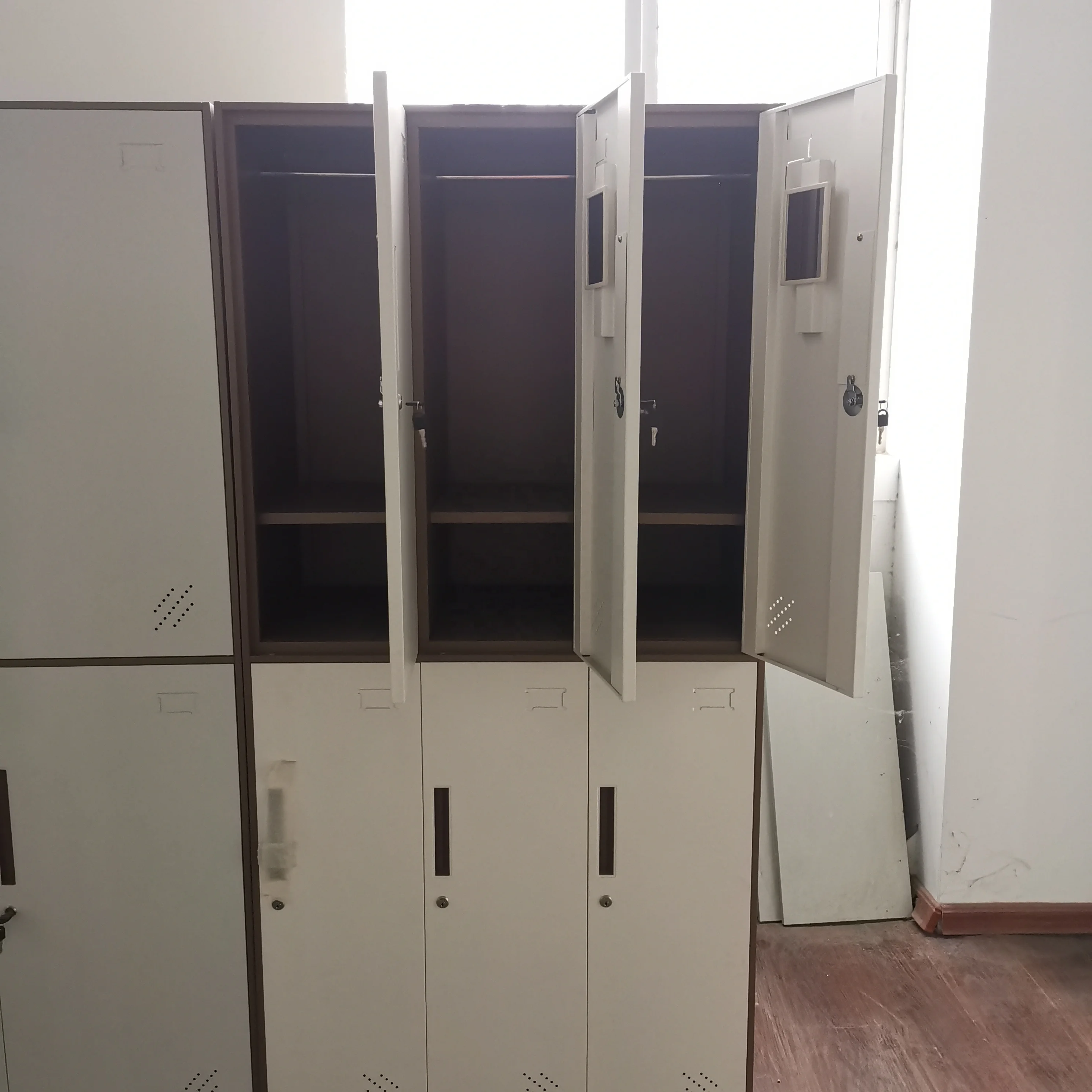Staff Work Clothes Locker Box Storage School Locker Cabinet 6 Door Steel Locker