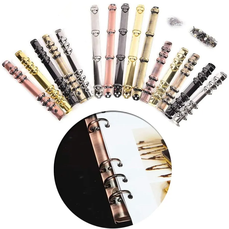 
Mechanisms Replacement Kit for Binder Planners O-Shaped Rings Loose Leaf Binding Spines Combs for Personal Organizers Planners 