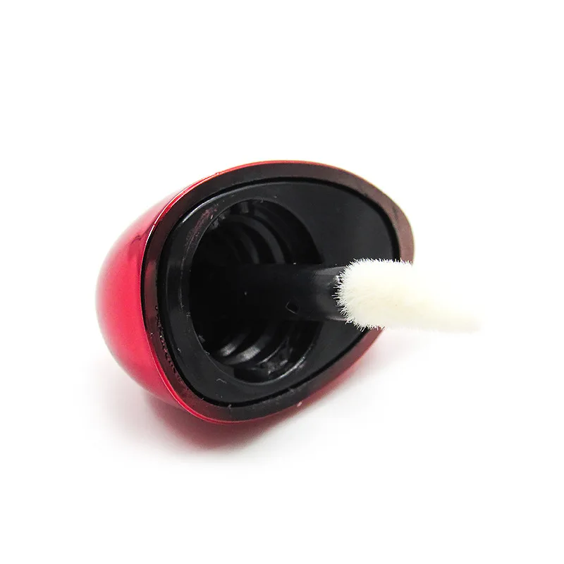 Изготовленный на заказ милый 7 мл пустой косметический упаковочный красный контейнер для блеска губ в форме