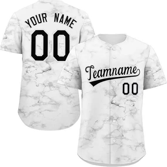 Low MOQ Free Design Quick Dry Customization Logo Button Down Shirt Sublimated Baseball Jerseys Youth Embroidery Baseball Jersey