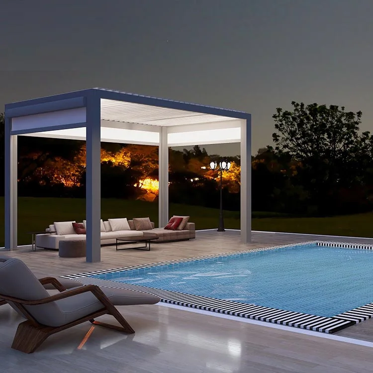 Уличная алюминиевая беседка жалюзи для крыши балкона гаражей навес садовых зданий