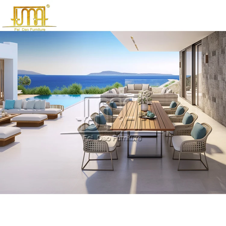 Patio Furniture Outdoor Restaurant Teak Wood Garden Dining Set