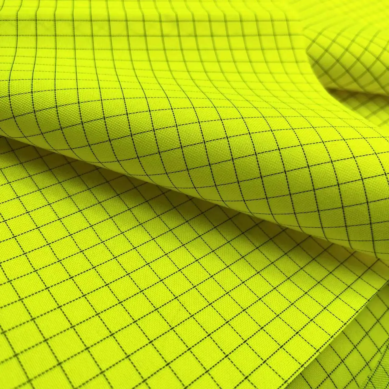 Eco-friendly Fluorescent Conductive Workwear Fabrics 100% Polyester Oxford Antistatic Fabric